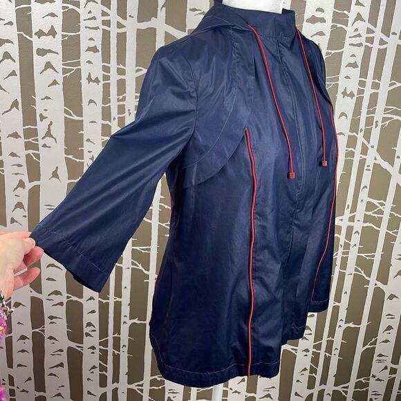 Vintage Circa 1999 Tommy Hilfiger Cropped Sleeve Windbreaker sz S - Picture 3 of 11